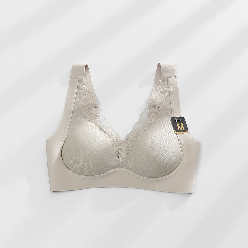 Σουτιέν latex χωρίς ραφές με δαντέλα, χωρίς μπανέλες, σταθερά διπλά ιμάντες, 3/4 чашка, μορφή καλουπιού: λεπτό πάνω, παχύτερο κάτω