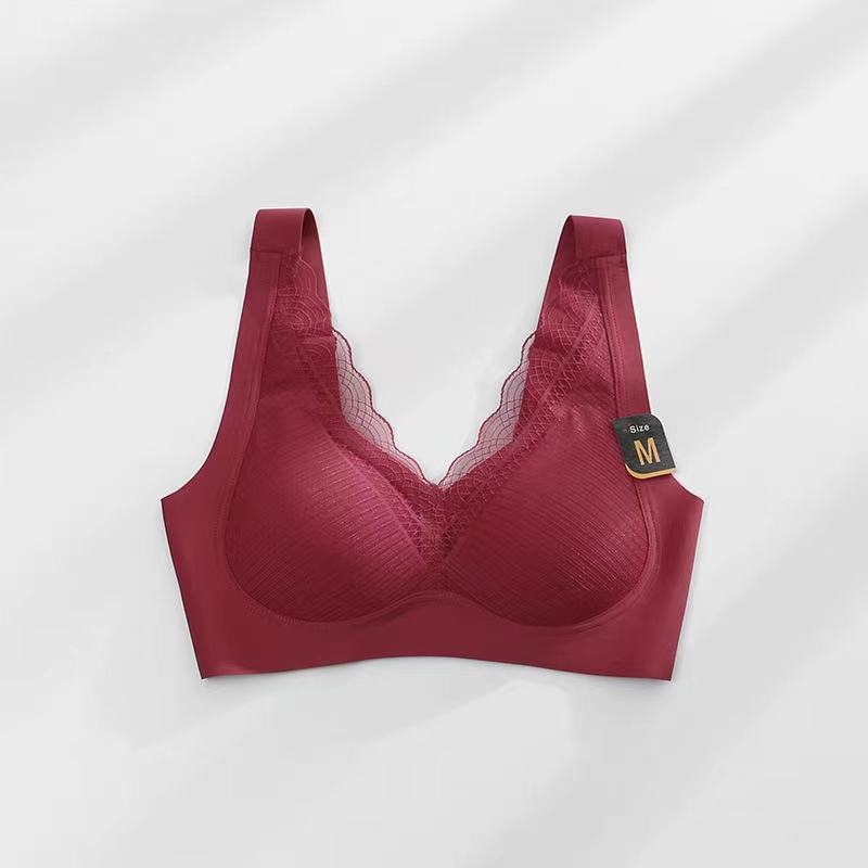 Σουτιέν latex χωρίς ραφές με δαντέλα, χωρίς μπανέλες, σταθερά διπλά ιμάντες, 3/4 чашка, μορφή καλουπιού: λεπτό πάνω, παχύτερο κάτω