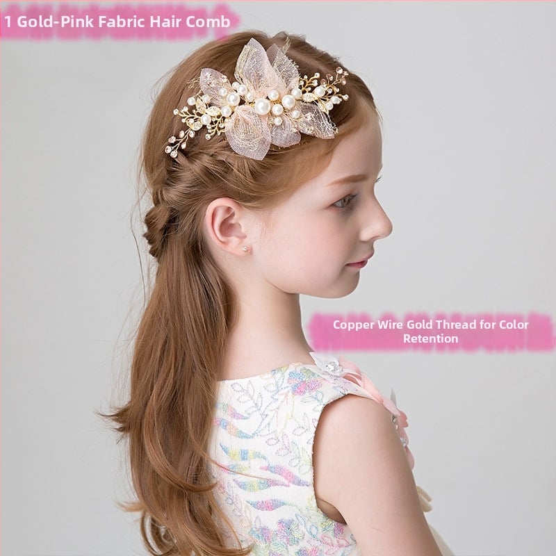 Κορδέλα κεφαλιού για παιδικό Guzheng – χειροποίητο αξεσουάρ από κράμα με κρύσταλλα κιτρίνης, κορεατικό στυλ, σειρά Princess