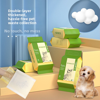 Jednorazové tašky na psie výkaly, s dvojvrstvovou hrúbkou, prenosné, na vonkajšie použitie