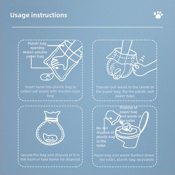 Jednorazové tašky na psie výkaly, s dvojvrstvovou hrúbkou, prenosné, na vonkajšie použitie