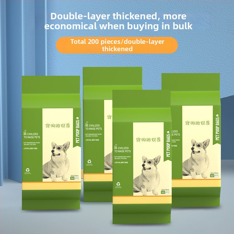 Jednorazové tašky na psie výkaly, s dvojvrstvovou hrúbkou, prenosné, na vonkajšie použitie