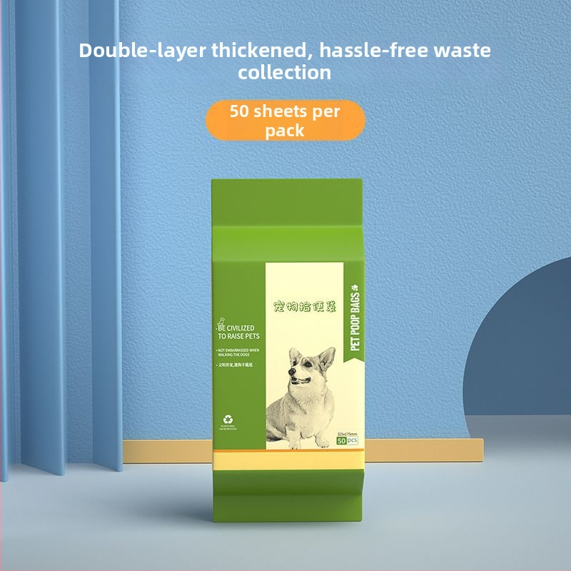 Jednorazové tašky na psie výkaly, s dvojvrstvovou hrúbkou, prenosné, na vonkajšie použitie