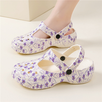 Ženske Crocs-stil platformske papuče — EVA gornji dio, EVA đon, debljina oko 4 cm, prozračne, svakodnevno nošenje