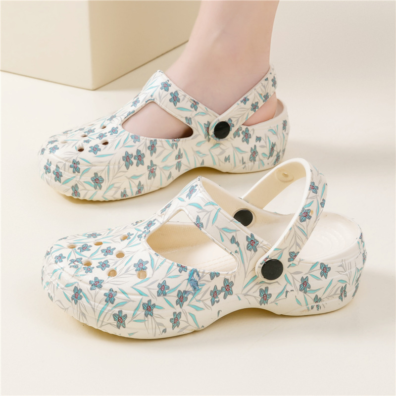Ženske Crocs-stil platformske papuče — EVA gornji dio, EVA đon, debljina oko 4 cm, prozračne, svakodnevno nošenje