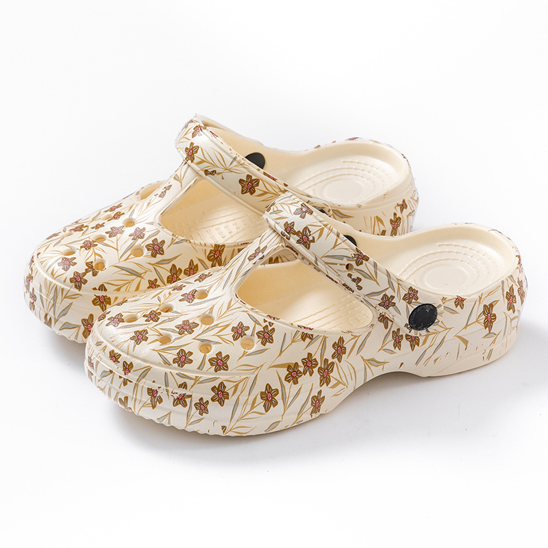 Ženske Crocs-stil platformske papuče — EVA gornji dio, EVA đon, debljina oko 4 cm, prozračne, svakodnevno nošenje