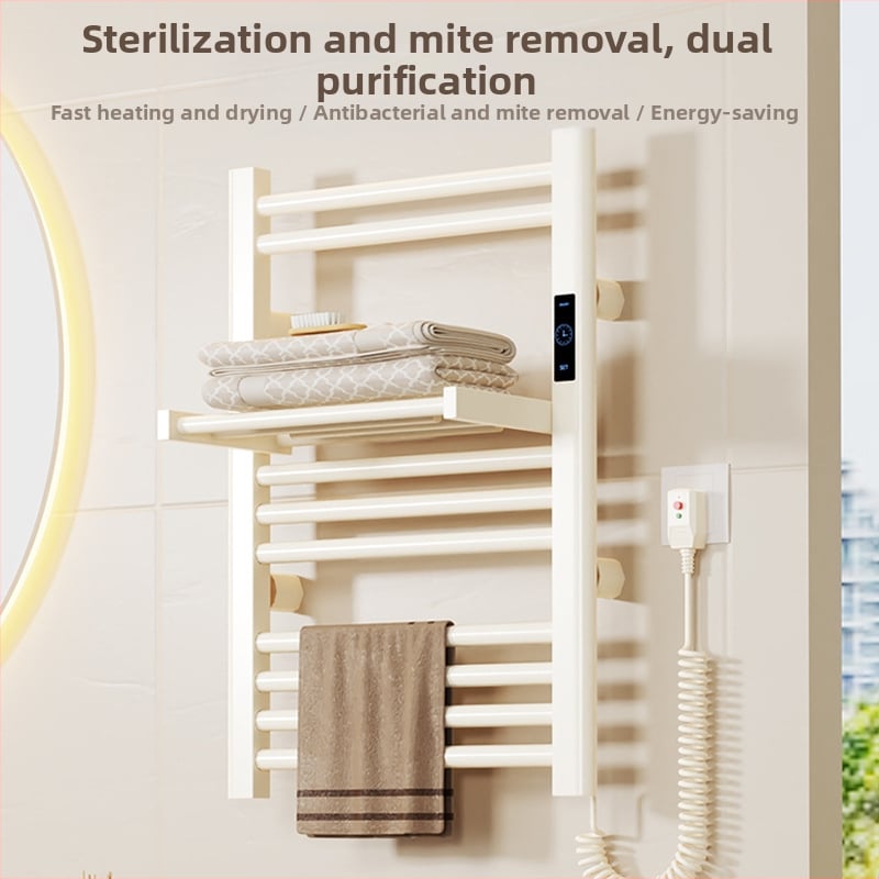 Összecsukható elektromos törölközőtartó (teljes fűtés, szénszálas fűtés, intelligens időzítés, mobilalkalmazásos távirányítás, szárítás és párátlanítás)