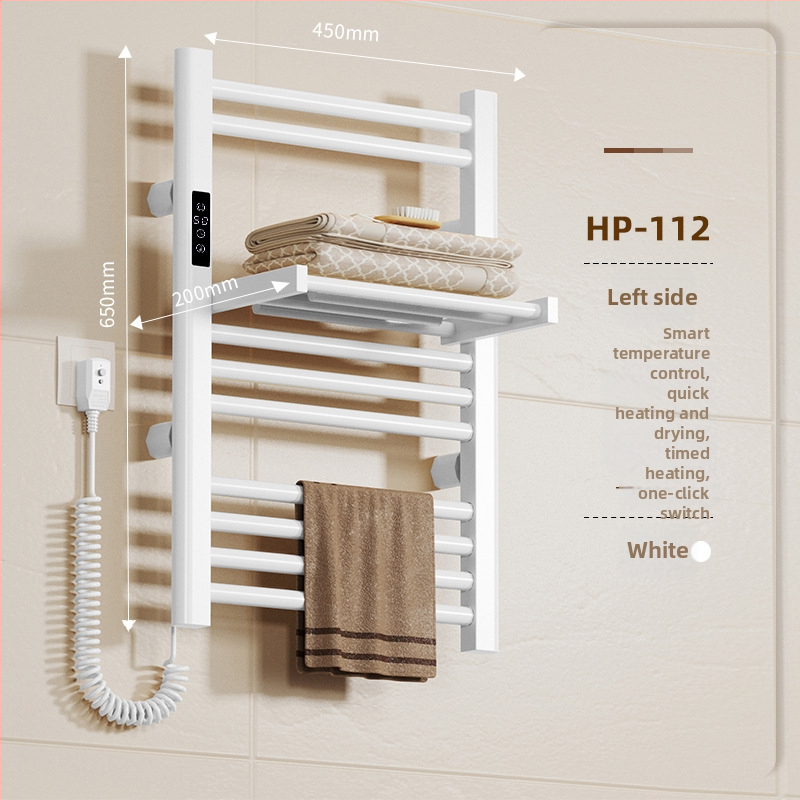 Összecsukható elektromos törölközőtartó (teljes fűtés, szénszálas fűtés, intelligens időzítés, mobilalkalmazásos távirányítás, szárítás és párátlanítás)
