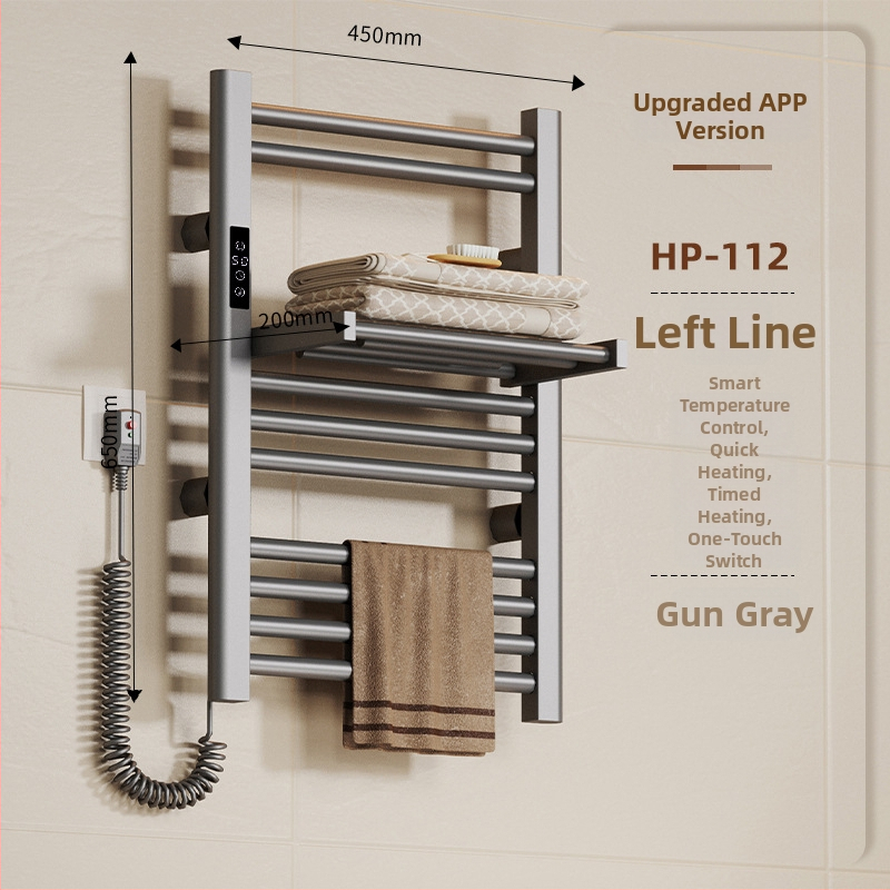 Összecsukható elektromos törölközőtartó (teljes fűtés, szénszálas fűtés, intelligens időzítés, mobilalkalmazásos távirányítás, szárítás és párátlanítás)