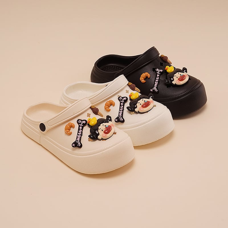 Crocs-stil sandale za ljeto 2025, zatvoren prst, debela potplata ≥3 cm, EVA gornji dio i potplat, protuklizne, unisex, za plažu i svakodnevnu upotrebu