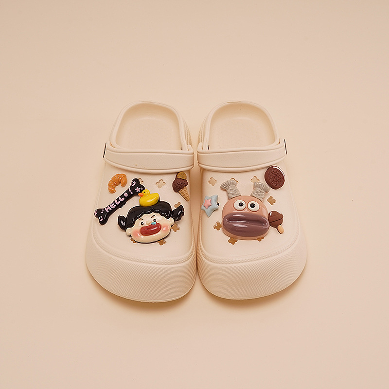 Crocs-stil sandale za ljeto 2025, zatvoren prst, debela potplata ≥3 cm, EVA gornji dio i potplat, protuklizne, unisex, za plažu i svakodnevnu upotrebu