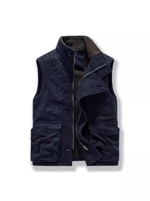 Muška jakna od pamuka s 3D patch džepovima - japanski workwear stil, uski kroj, zima 2024