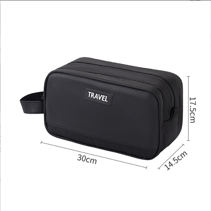 Utazási kozmetikai táska száraz–nedves szétválasztással, nagy kapacitású PU anyag