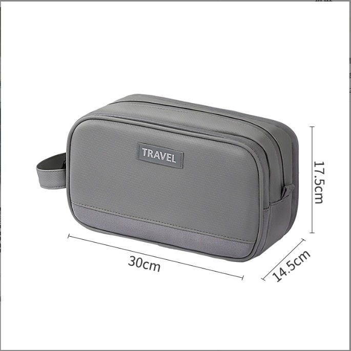 Utazási kozmetikai táska száraz–nedves szétválasztással, nagy kapacitású PU anyag
