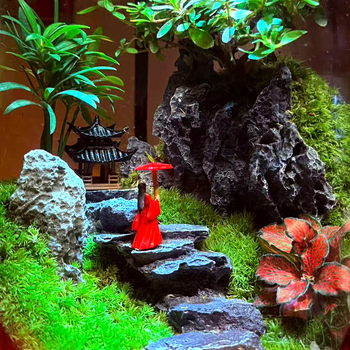 Мъхова микро ландшафтна екобутилка – творчески растителен декоративен елемент за офис и аквариум; стъкло боросиликатно висококачествено; форма: растение; стил: универсален