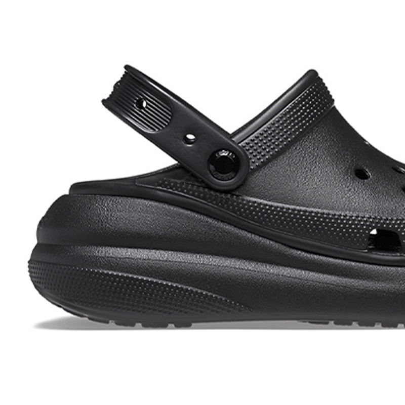 Női perforált platform papucsok 3–5 cm vastag talppal, felső része Crostile resinából, csúszásmentes talp