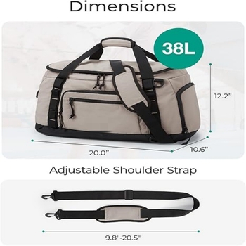 Unisex putna torba za rekreaciju, 20–35L, Poliester, Najlon podstava