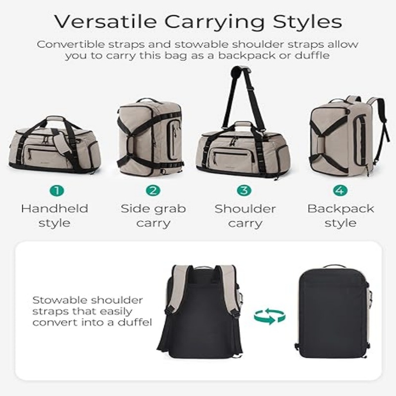 Unisex putna torba za rekreaciju, 20–35L, Poliester, Najlon podstava
