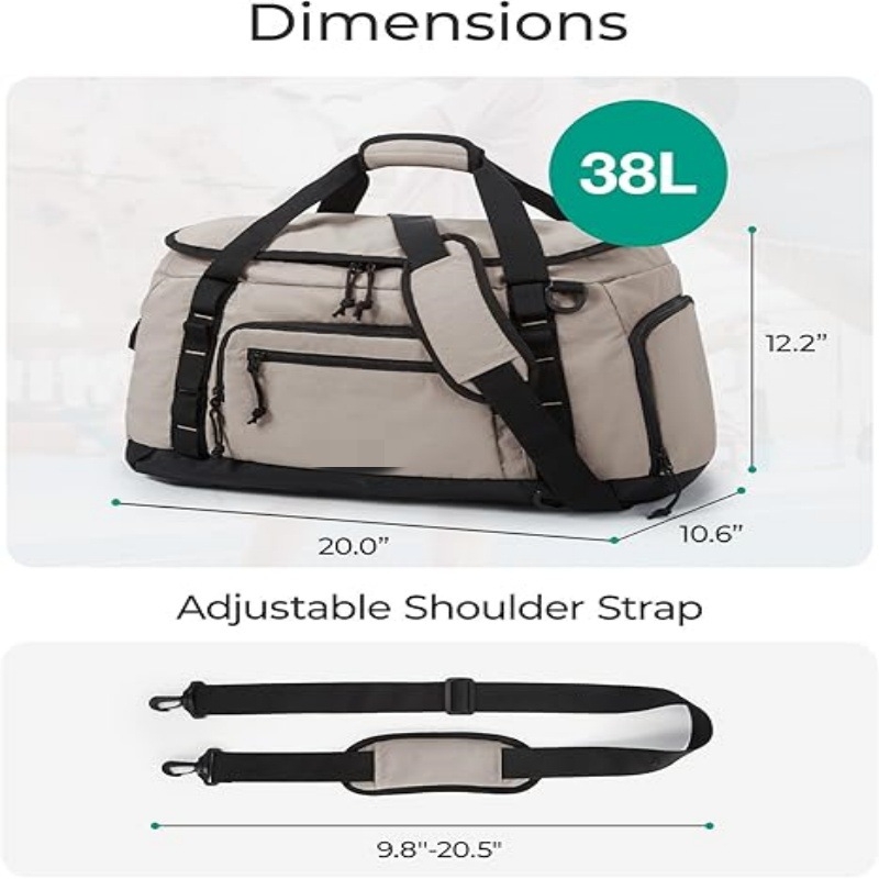 Unisex putna torba za rekreaciju, 20–35L, Poliester, Najlon podstava
