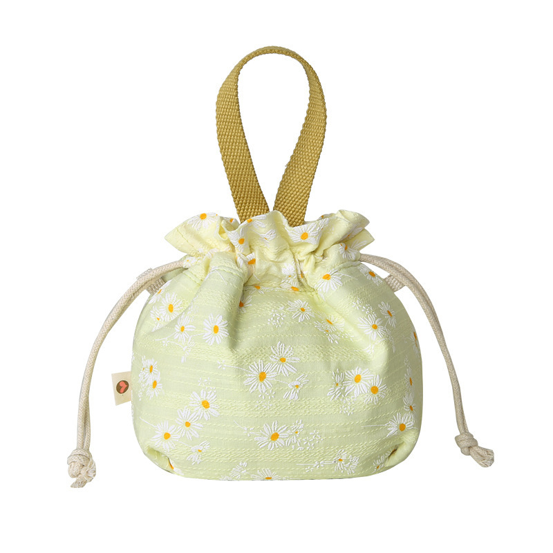 Húzózsinóros kozmetikai táska, kockás patch mintázatú, kézitáska utazásokhoz