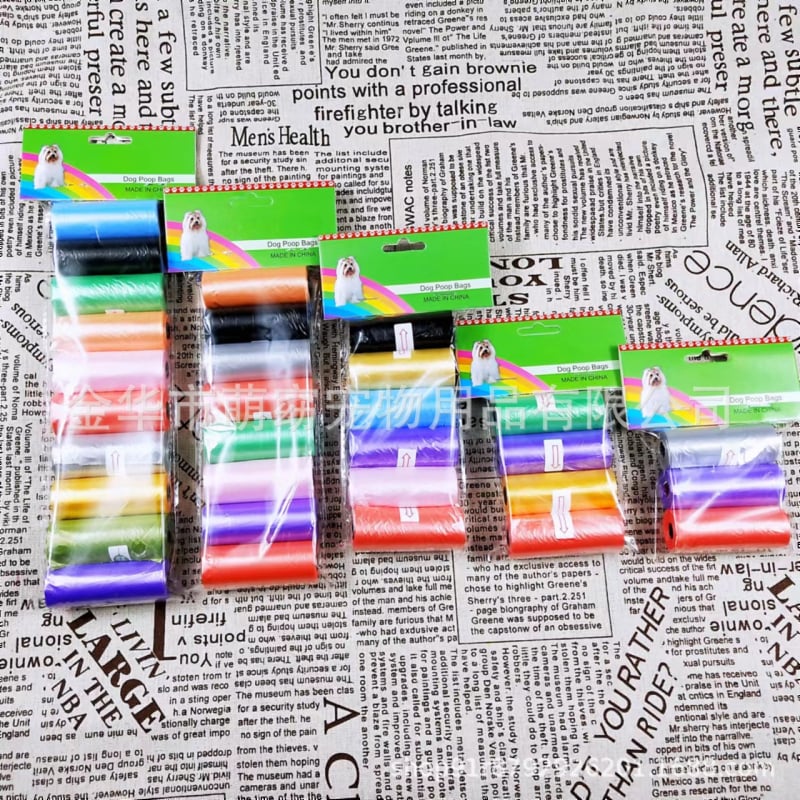 Meng Yao kisállat ürülék zacskó készlet — hordozható kutyaürülék zacskók, nyomtatás nélküli, folyamatos tekercs típus, anyag PE, vastagság általános