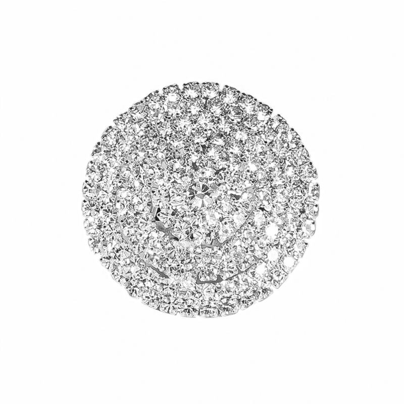 Prsten - Geometrijski okrugli cirkon, podesivi otvor, dijamantni završetak, Le Beishang