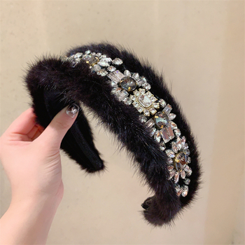 Bandă de păr din pluș, lucrată manual, stil franțuzesc retro, toamnă 2022, accesorii pentru femei