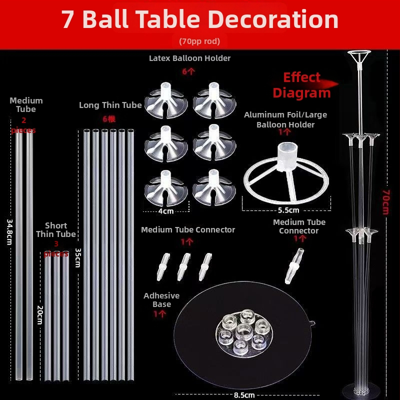 Asztali lufi tartó, beltéri dekorációs készlet esküvőkhöz és bulikhoz