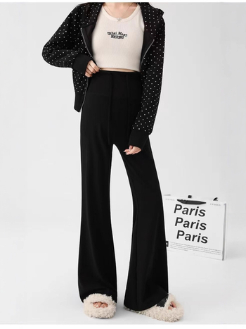 Kismama flare nadrág, magas derekú, vastag pamut 70–80%, melegen tart télen 2025