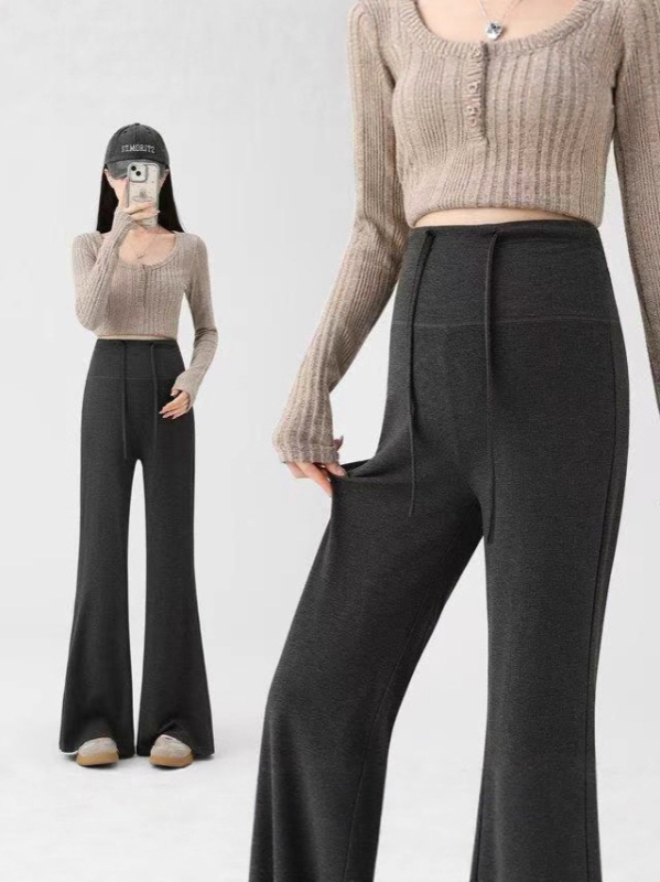 Kismama flare nadrág, magas derekú, vastag pamut 70–80%, melegen tart télen 2025