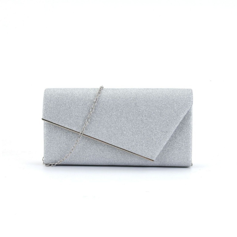 Női esté-táska – egyszerű négyszögletes válltáska, underarm stílus, mágneses zárás, poliészter anyag, poliészter bélés