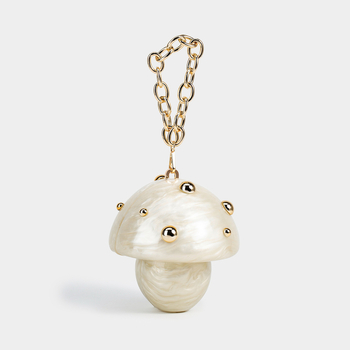 Akril ovális estélyi clutch, mágneses zárás, pamut bélés, belső zseb a telefon számára