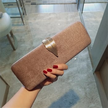 Estélyi clutch kristálydíszítéssel, poliészter, kapoccsal záródó, keresztpánt/vállpánt, telefontartó zseb (Poliészter, Kapocszár, Keresztpánt/Vállpánt, Kristálydíszítés, Telefontartó zseb)