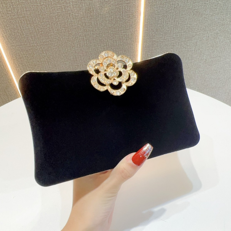 Ženska velur clutch torbica, oblik jastuka, mala kvadratna torbica, zaključavanje bravu, unutarnji džepovi za telefon i dokumente
