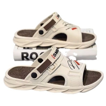 Мъжки джапанки за лято с EVA горна част и EVA подметка, противохлъзгаща подметка, инжекционна технология на подметката, спортни сандали с двойна употреба