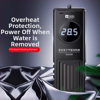 Akváriumi fűtőrúddal, PTC fűtőelem, digitális hőmérséklet kijelző, robbanásbiztos, 50–1000W