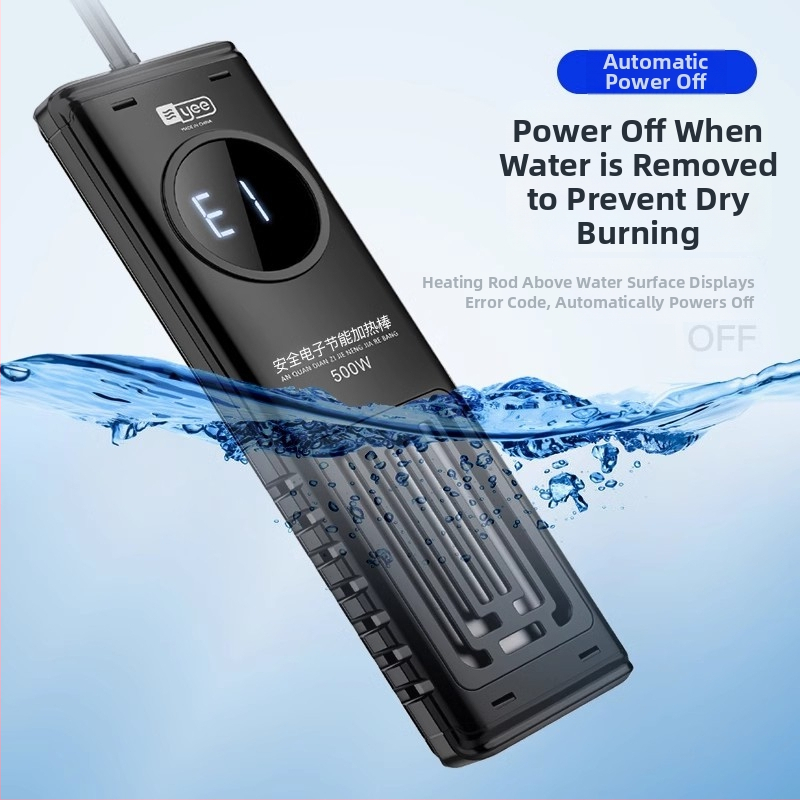 Akváriumi fűtőrúddal, PTC fűtőelem, digitális hőmérséklet kijelző, robbanásbiztos, 50–1000W