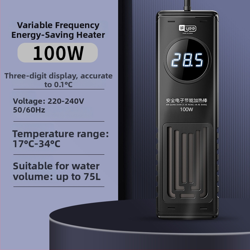 Akváriumi fűtőrúddal, PTC fűtőelem, digitális hőmérséklet kijelző, robbanásbiztos, 50–1000W