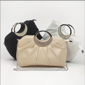 Kagyló alakú estélyi clutch cipzárral, importált hópelyhes konopból készült anyag, háromdimenziós táska, 3D kártyatartó zseb