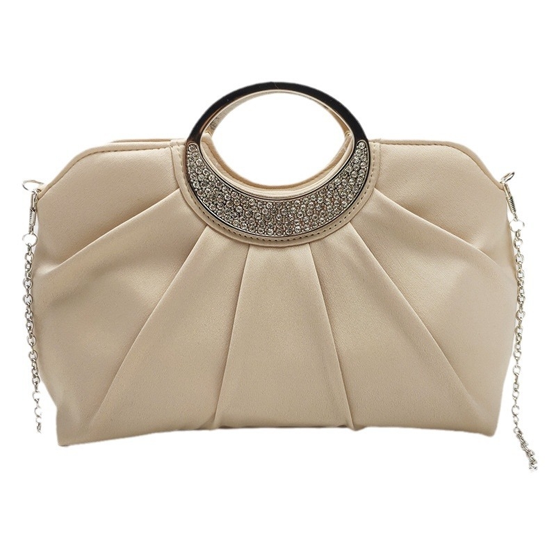 Kagyló alakú estélyi clutch cipzárral, importált hópelyhes konopból készült anyag, háromdimenziós táska, 3D kártyatartó zseb