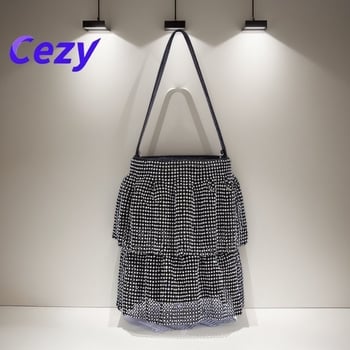 Cezy Y008 Bucket Bag, Poliester, Zatvaranje šnirkom, Gradski minimalistički stil