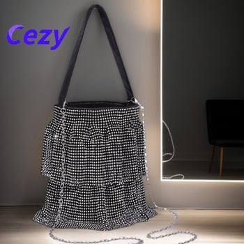 Cezy Y008 Bucket Bag, Poliester, Zatvaranje šnirkom, Gradski minimalistički stil