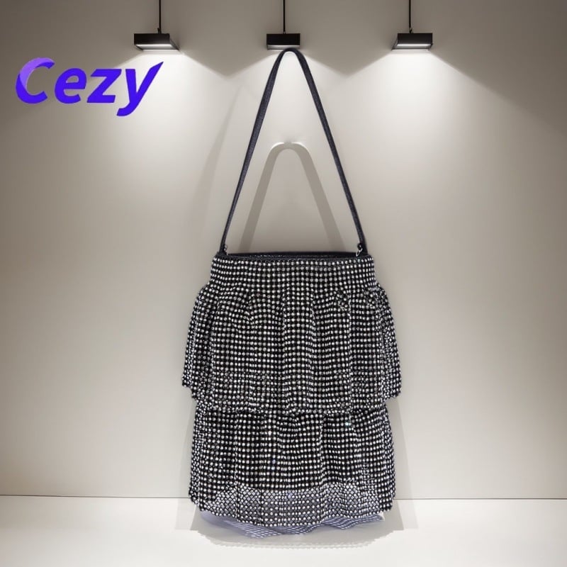 Cezy Y008 Bucket Bag, Poliester, Zatvaranje šnirkom, Gradski minimalistički stil