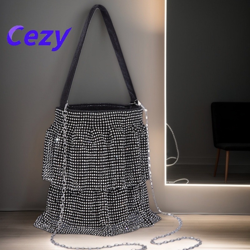 Cezy Y008 Bucket Bag, Poliester, Zatvaranje šnirkom, Gradski minimalistički stil