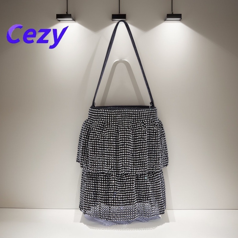 Cezy Y008 Bucket Bag, Poliester, Zatvaranje šnirkom, Gradski minimalistički stil