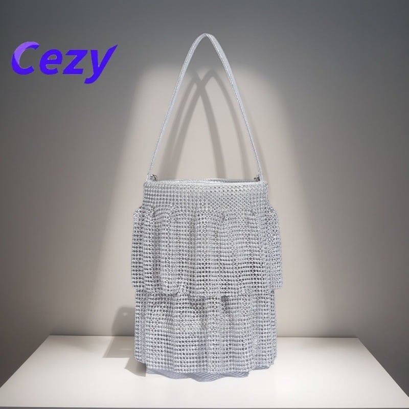 Cezy Y008 Bucket Bag, Poliester, Zatvaranje šnirkom, Gradski minimalistički stil