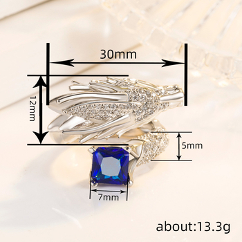 Gyűrű | Réz, geometriai forma és állatövi női dizájn | Zirkóniával díszített, Cao shi márka, kódok T0835-T0839