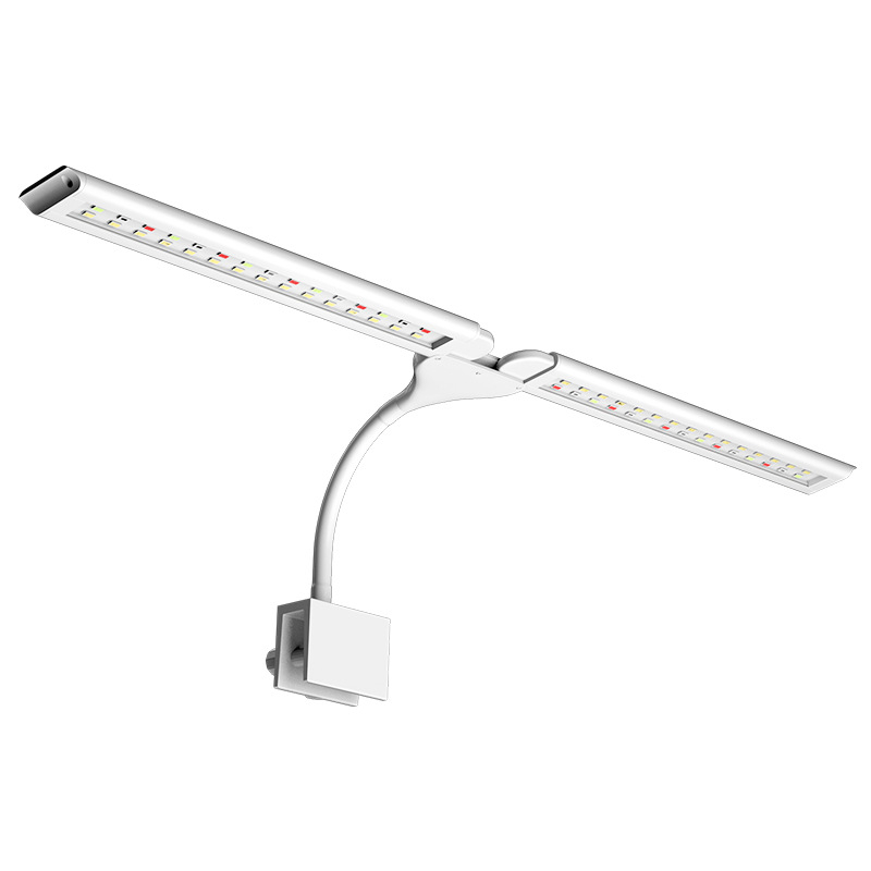 LED akvárium clip lámpa, PVC ház, Yikeda márka, teljesítmény opciók 4.8, 6.4, 8.8, 12 és 13.6W, súly 0.31–0.44 kg, világítás, dekoratív és a növekedés elősegítése