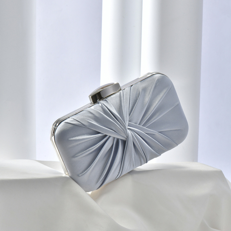 Ženska clutch od poliestera, dijamantno plisirani dizajn, večernja torba sa kopčom, vodoravni kvadratni oblik