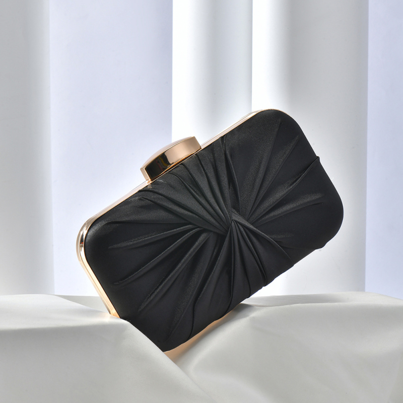 Ženska clutch od poliestera, dijamantno plisirani dizajn, večernja torba sa kopčom, vodoravni kvadratni oblik